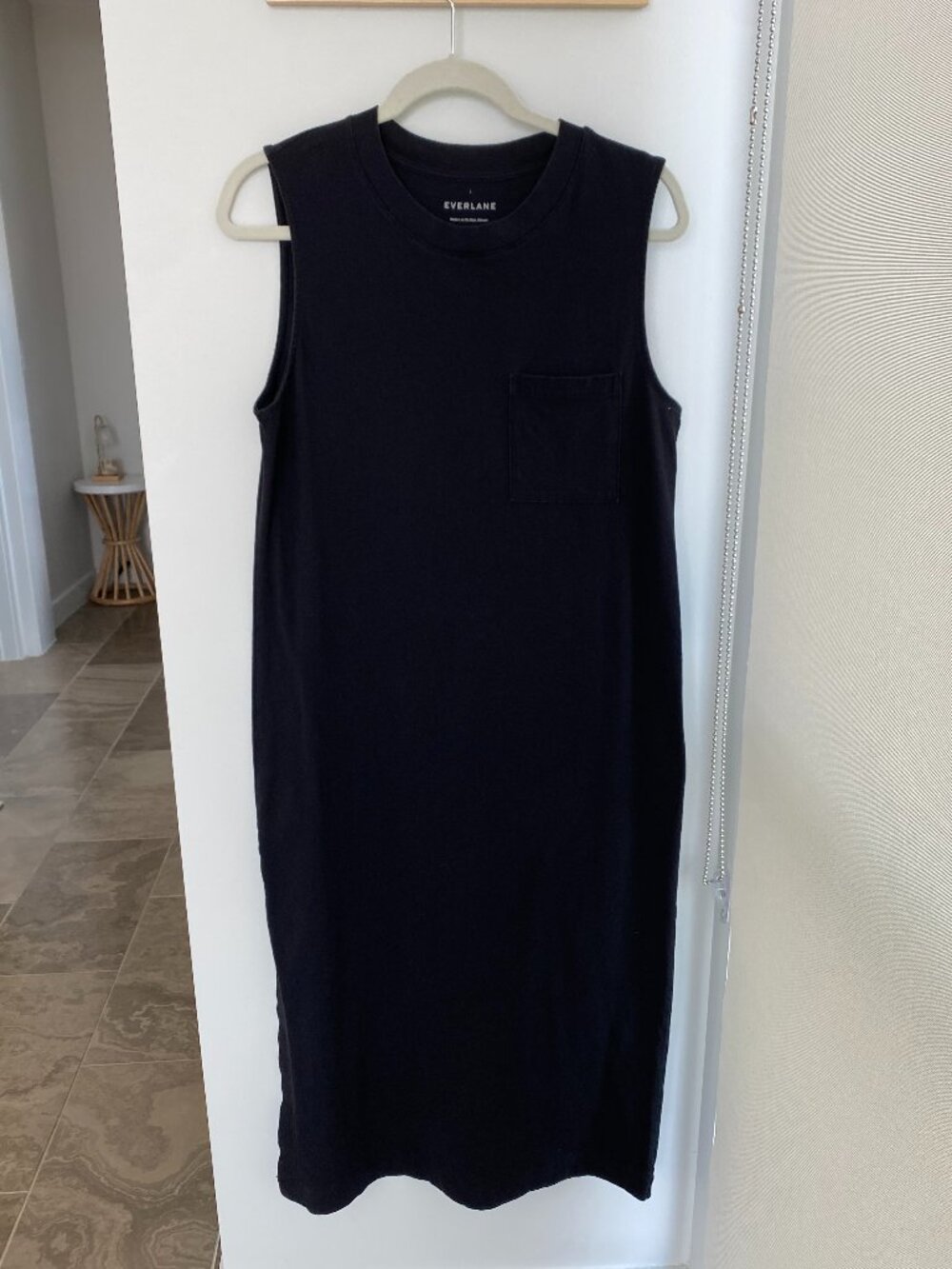 Everlane Weekend Tshirt Tank Dress Black sz L